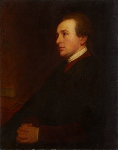 Porträt eines jungen Mannes an seinem Schreibtisch von George Romney