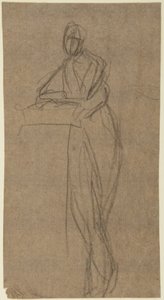 Porträtstudie einer stehenden Frau von George Romney