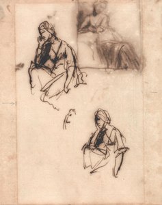 Sitzende Frau