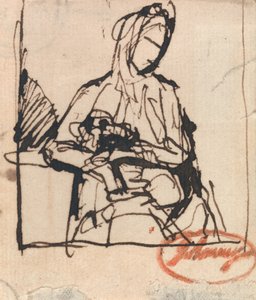 Sitzende Frau: Möglicherweise Mrs. Harris von George Romney