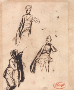 Sitzende Frau: Drei Posen von George Romney