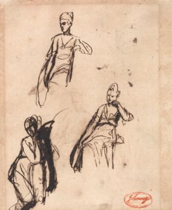 Sitzende Frau: Drei Posen von George Romney