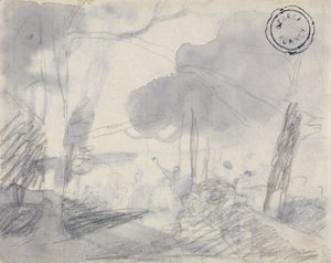 Skizze von Bäumen von George Romney