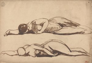 Skizzen einer liegenden Frau von George Romney