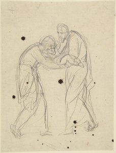 Stehende männliche und weibliche Figuren mit Säugling von George Romney