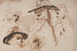 Studien für den Kopf einer Dame (Studien eines Frauenkopfes) von George Romney