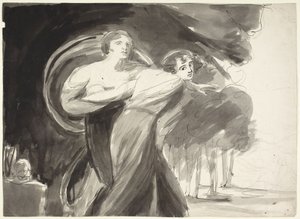 Studie für Heiterkeit und Melancholie von George Romney