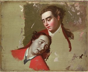 Studie für den Tod von General Wolfe in Quebec, 1762-63 von George Romney