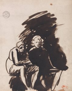 Studie von zwei Figuren von George Romney