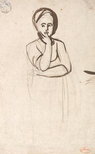 Studie einer nachdenklichen Frau von George Romney