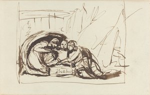 Der junge Shakespeare, genährt von Komödie und Tragödie von George Romney
