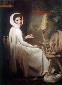 Die Spinnerin Lady Emma Hamilton am Spinnrad von George Romney