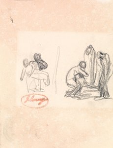 Zwei Skizzen von spielenden Kindern von George Romney