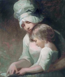 Eine Mutter und ihr Kind beim Lesen