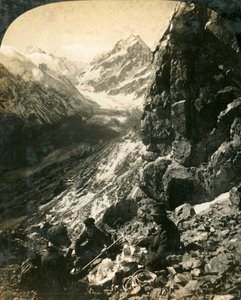 Mount Cook und der Hooker-Gletscher und -Tal, Neuseeland, ca. 1909 von George Rose