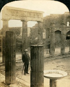 Dreieckiges Forum, Ruinen von Pompeji, Italien, ca. 1909
