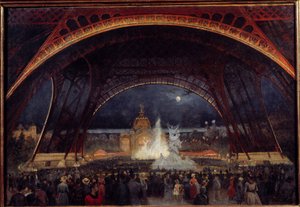 Nachtfest auf der Weltausstellung 1889 unter dem Eiffelturm