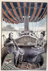 An Bord ihrer Dampfyacht (Seite 384) in „Testament eines Exzentrikers“ von Jules Verne
