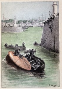 Telefonverbindung wurde mit der amerikanischen Küste hergestellt (Seite 166) in „Die Propellerinsel“ von Jules Verne
