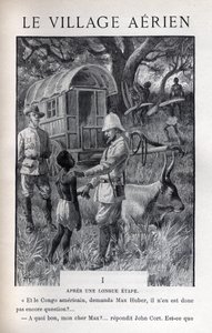 Illustration in „Das Luftdorf“ von Jules Verne von George Roux