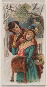 Weihnachten, England, aus der Feiertagsserie N80 für Duke-Zigarettenmarke, 1890