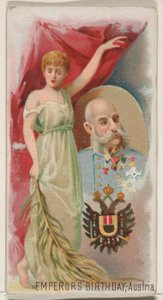 Kaisergeburtstag, Österreich, aus der Feiertagsserie N80 für Duke-Zigaretten, 1890
