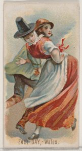 Jahrmarktstag, Wales, aus der Serie Holidays N80 für Duke-Zigaretten, 1890