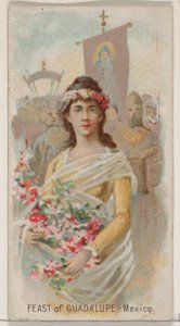 Fest von Guadalupe, Mexiko, aus der Feiertagsserie N80 für Duke-Zigarettenmarke, 1890