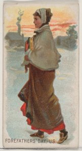 Tag der Vorfahren, Vereinigte Staaten, aus der Feiertagsserie N80 für Duke-Zigarettenmarke, 1890