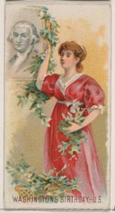George Washingtons Geburtstag, Vereinigte Staaten, aus der Feiertagsserie N80 für Duke, 1890