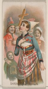 Fastnacht, Dänemark, aus der Feiertagsserie N80 für Duke-Zigaretten, 1890 von George S. Harris and Sons