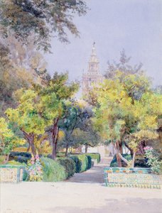 Im Garten des Alcazar, Sevilla, 1893 von George Samuel Elgood