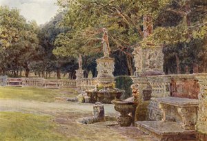 Italienische Gärten: Vorhof, Villa Borghese von George Samuel Elgood
