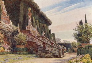 Italienische Gärten: Die große Treppe, Villa Garzoni von George Samuel Elgood