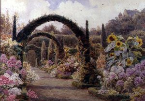 Die Eibenbögen, Murthly Castle, Perthshire von George Samuel Elgood