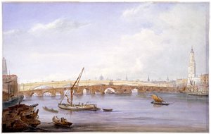 Alte und neue Londoner Brücken, London, 1831