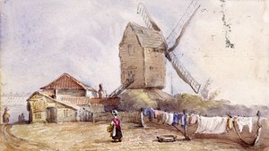 Eine Windmühle auf Blackheath, Greenwich, London