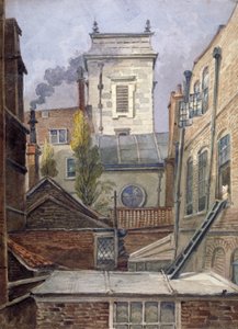 Der Turm der Kirche St. George Botolph Lane, City of London, ca. 1830 von George Shepheard