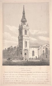 St. Mary Le Bow, graviert von William Wise von George Shepherd
