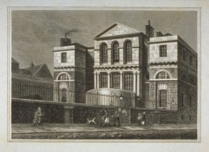 Ansicht des Sessions House, Old Bailey, 1812