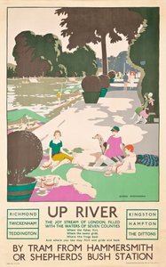 "Up River", ein London Transport Plakat, 1926 von George Sheringham