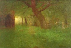 Sonnenuntergang im alten Obstgarten von George Snr. Inness