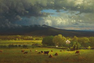 Sonnenuntergang am Fluss, 1867