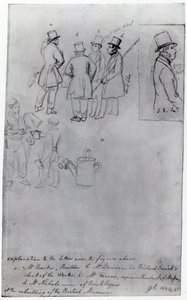 Bauarbeiter und Vermesser beim Wiederaufbau des British Museum, 1844 von George Snr Scharf