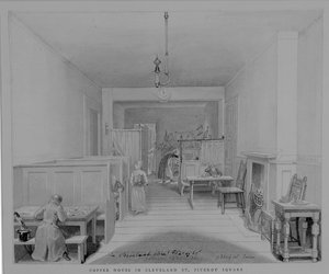 Kaffeehaus in der Cleveland Street, Fitzroy Square, London von George Snr Scharf