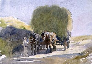 Heuschober im Sonnenlicht von George Soper
