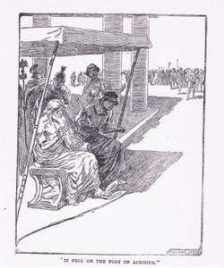 Es fiel auf den Fuß von Acrisius, aus The Heroes, veröffentlicht von George Allen und Unwin 1929
