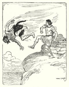 Theseus: "Er trat ihn über die Klippe ins Meer" von George Soper