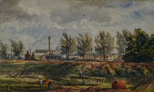 Schneiden der Great Northern Rail bei Kings Cross, eine Skizze aus der Natur von George Stewart