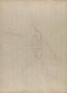 Vergleichende anatomische Darstellung der Struktur des menschlichen Körpers mit der eines Tigers und eines gewöhnlichen Huhns: Menschliches Skelett, Seitenansicht von George Stubbs